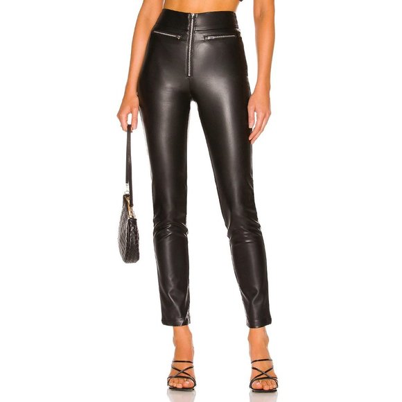 superdown Pants - superdown Adonia Zipper Front Pant in Black